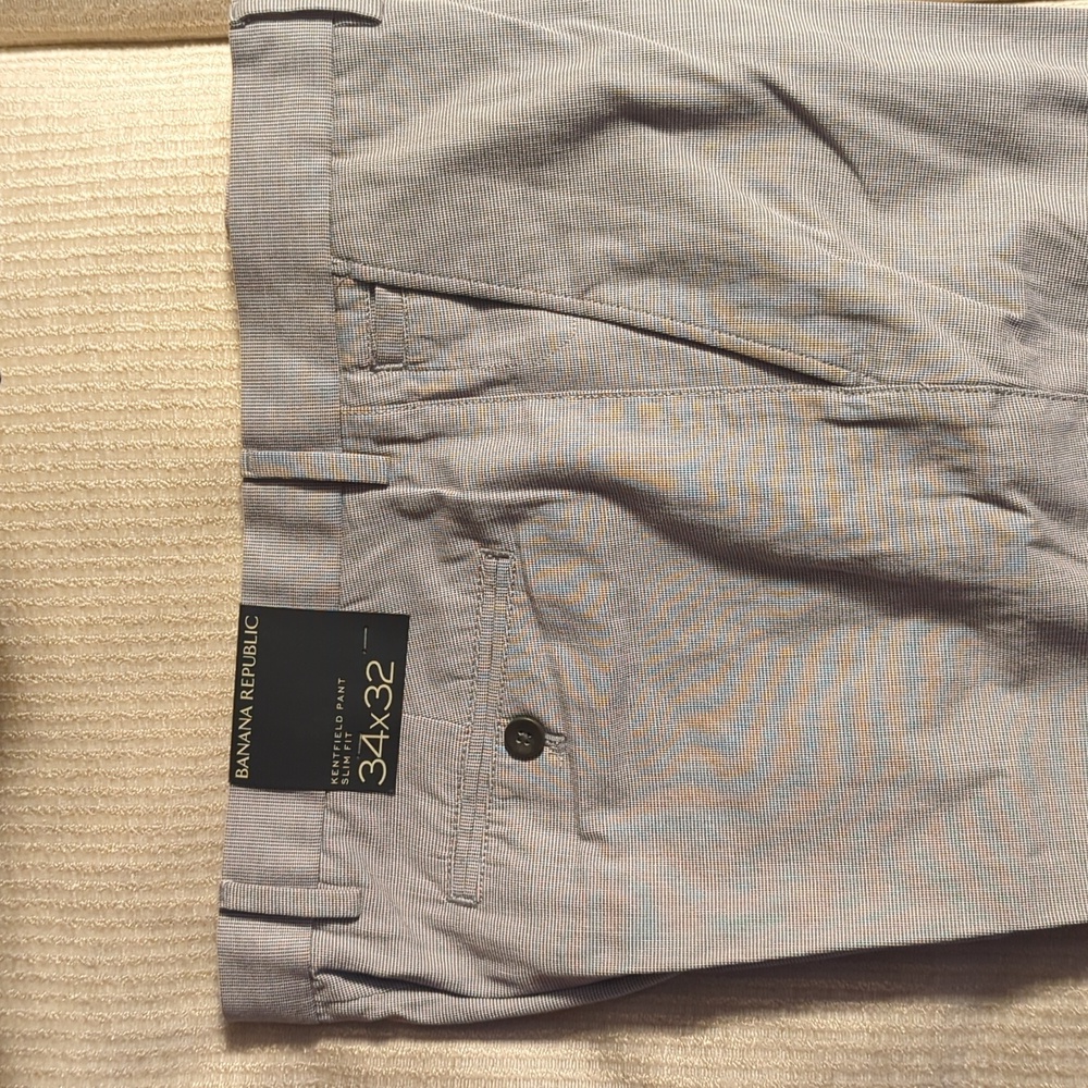Banana Republic dress pants NWT men's 34x32 grey checkered